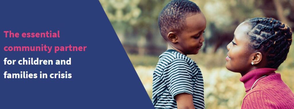 Non Profit organization Aldea's slogan is "The essential community partner for children and families in crisis"