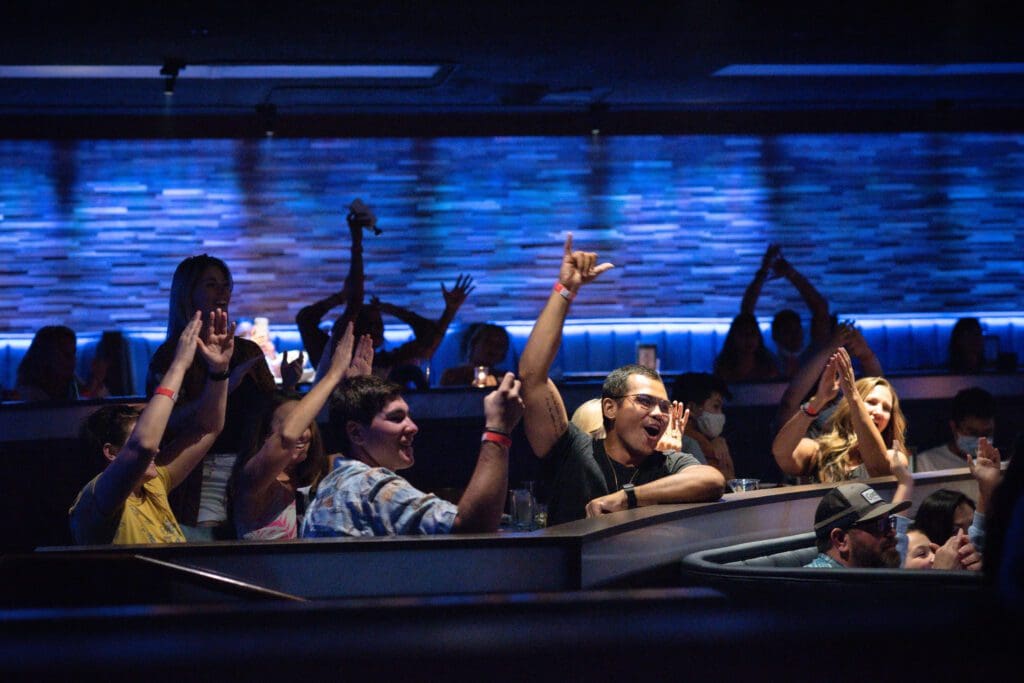 Guests celebrating at Blue Note Hawaii